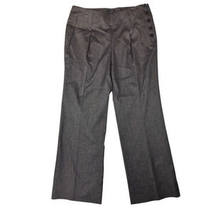Nine West Women's NWT Chocolate Brown Slacks Gold Accent Holidays Career 16W